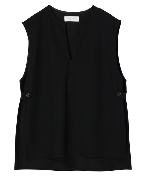 Green　Parks（グリーンパークス）の「キーネックカットベスト（ベスト・レディース・ブラック/ベージュ・FREE）」の5枚目の写真
