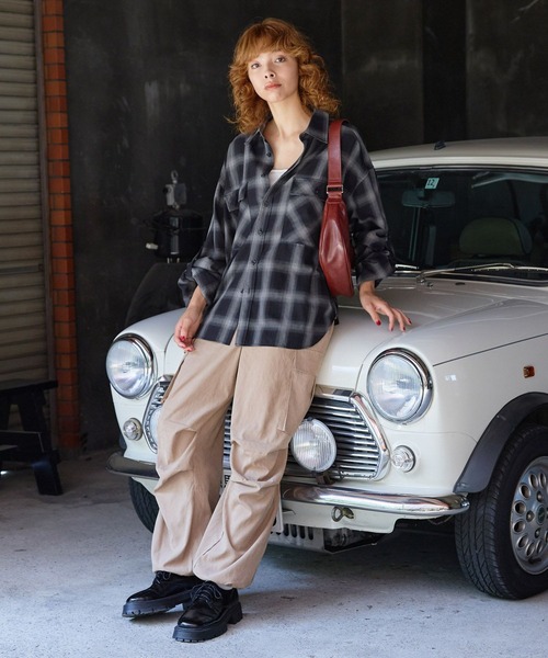 PBLIM（ページボーイリム）の「PBLIM/オンブレチェックシャツ（シャツ/ブラウス・レディース・ブルー系その他/ブラック系その他・FREE）」の6枚目の写真