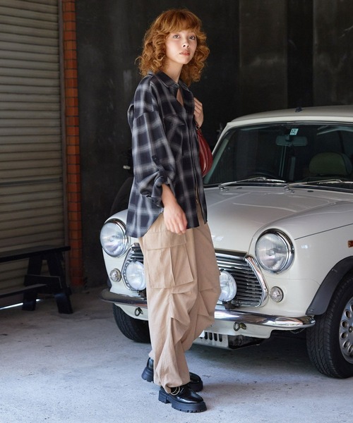 PBLIM（ページボーイリム）の「PBLIM/オンブレチェックシャツ（シャツ/ブラウス・レディース・ブルー系その他/ブラック系その他・FREE）」の7枚目の写真