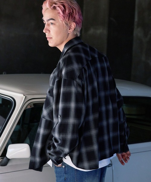 PBLIM（ページボーイリム）の「PBLIM/オンブレチェックシャツ（シャツ/ブラウス・レディース・ブルー系その他/ブラック系その他・FREE）」の17枚目の写真