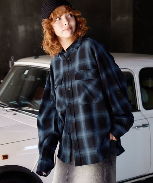 PBLIM（ページボーイリム）の「PBLIM/オンブレチェックシャツ（シャツ/ブラウス・レディース・ブルー系その他/ブラック系その他・FREE）」の20枚目の写真