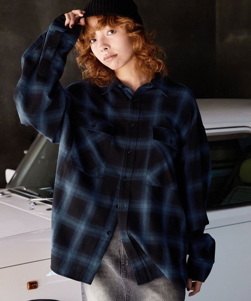 PBLIM（ページボーイリム）の「PBLIM/オンブレチェックシャツ（シャツ/ブラウス・レディース・ブルー系その他/ブラック系その他・FREE）」の21枚目の写真