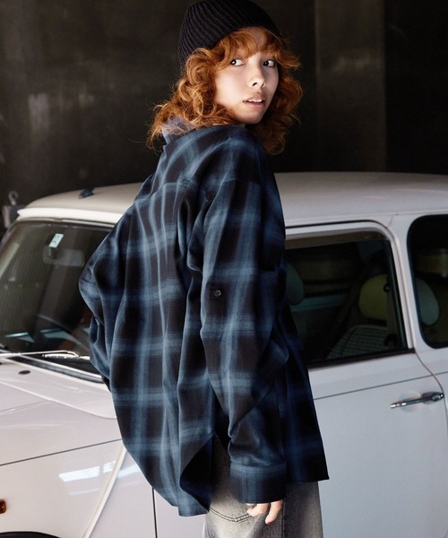 PBLIM（ページボーイリム）の「PBLIM/オンブレチェックシャツ（シャツ/ブラウス・レディース・ブルー系その他/ブラック系その他・FREE）」の22枚目の写真