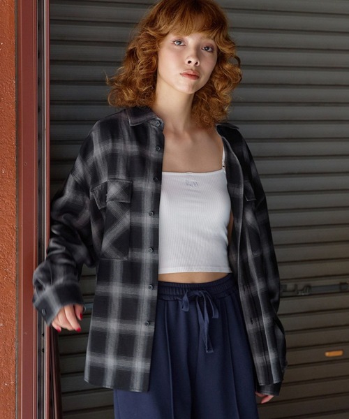 PBLIM（ページボーイリム）の「PBLIM/オンブレチェックシャツ（シャツ/ブラウス・レディース・ブルー系その他/ブラック系その他・FREE）」の9枚目の写真