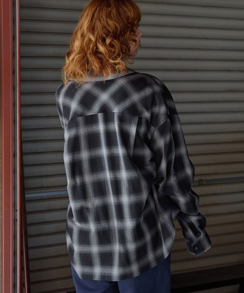 PBLIM（ページボーイリム）の「PBLIM/オンブレチェックシャツ（シャツ/ブラウス・レディース・ブルー系その他/ブラック系その他・FREE）」の12枚目の写真