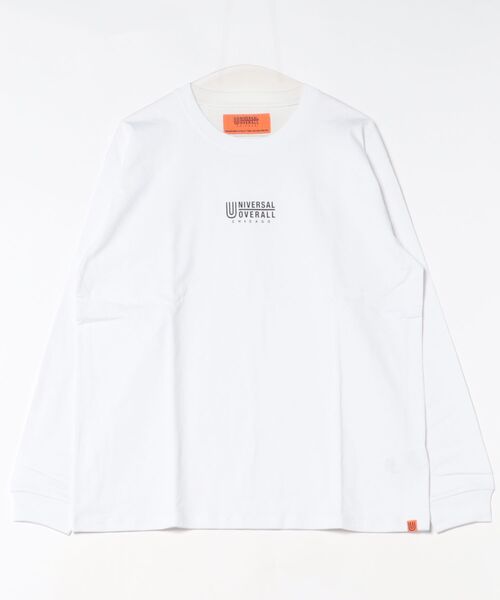 UNIVERSAL OVERALL(ユニバーサルオーバーオール)の「"UNIVERSAL OVERALL"LOGO LONG SLEEVE(Tシャツ/カットソー・レディース・ブラック/ホワイト/ダークグリーン・LARGE/MEDIUM)」の1枚目の写真