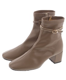 JELLY BEANS | 【WEB限定】2WAYパールバックルベルトストレッチショートブーツ(210-20368)JELLY BEANS(ジェリービーンズ)(ブーツ)