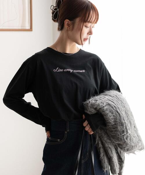 WEGO（ウィゴー）の「WEGO/アソートロゴロンT（Tシャツ/カットソー・レディース・ブラック/ホワイト/オフホワイト・FREE）」の3枚目の写真