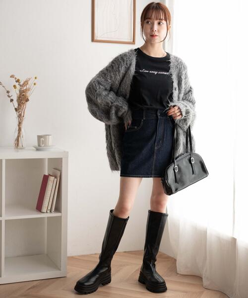 WEGO（ウィゴー）の「WEGO/アソートロゴロンT（Tシャツ/カットソー・レディース・ブラック/ホワイト/オフホワイト・FREE）」の6枚目の写真