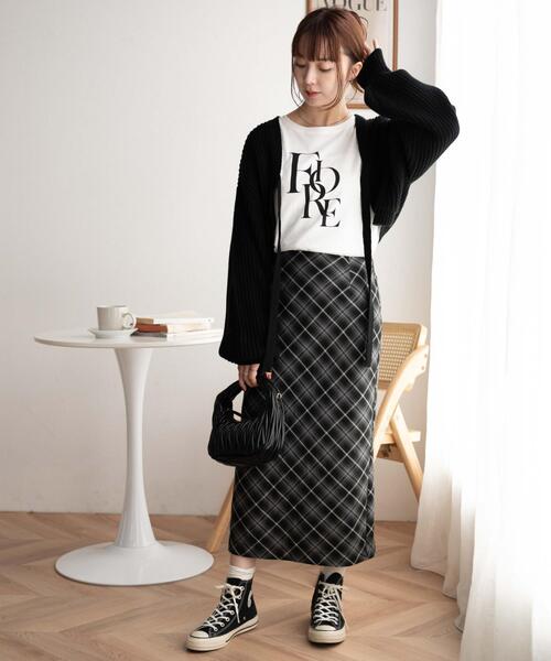 WEGO（ウィゴー）の「WEGO/アソートロゴロンT（Tシャツ/カットソー・レディース・ブラック/ホワイト/オフホワイト・FREE）」の9枚目の写真