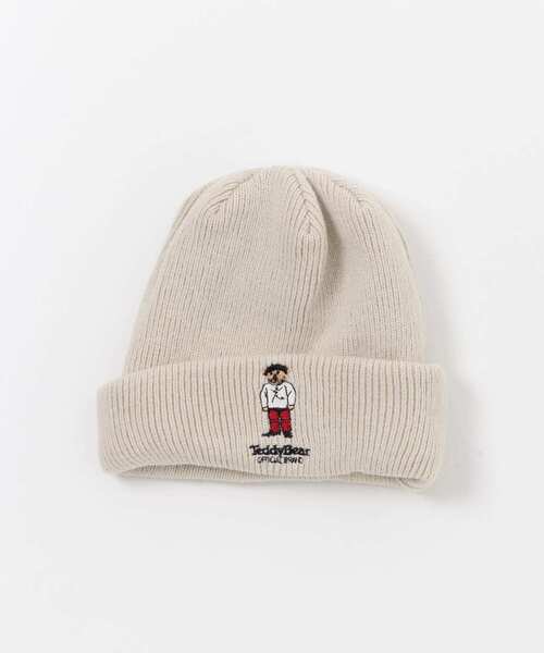 SENSE OF PLACE by URBAN RESEARCH（センスオブプレイスバイアーバンリサーチ）の「『別注』TeddyBear×SENSE OF PLACE　テディベアリブロールワッチ（ニットキャップ/ビーニー・メンズ・グリーン/ブラック/ライトベージュ・ONE）」の2枚目の写真