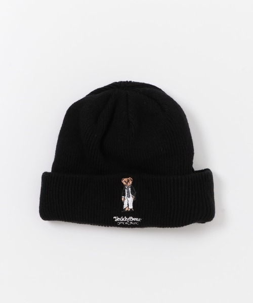 SENSE OF PLACE by URBAN RESEARCH（センスオブプレイスバイアーバンリサーチ）の「『別注』TeddyBear×SENSE OF PLACE　テディベアリブロールワッチ（ニットキャップ/ビーニー・メンズ・グリーン/ブラック/ライトベージュ・ONE）」の5枚目の写真