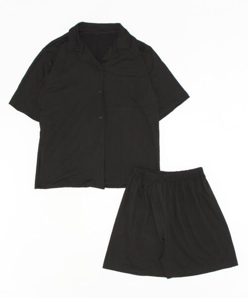 MAISON DE THERESE（メゾン ド テレーズ）の「2点上下セットルームウェア/パジャマ（トップス＆ショートパンツ）（ルームウェア/パジャマ・レディース・ブラック・M）」の11枚目の写真
