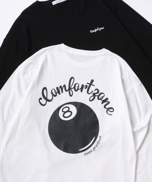 Lazar（ラザル）の「Lazar 別注 Ball ＆ Dice Tee/オーバーサイズ ストリート ワンポイント刺繍 バックプリント ロングスリーブTシャツ/ロンT/レディース メンズ（Tシャツ/カットソー・メンズ・ブラック系その他/ホワイト系その他2/ブラック系その他3/ブラック/ブラック系その他2/ホワイト系その他/ホワイト系その他3/ホワイト/ホワイト系その他4/ブラック系その他5/ホワイト系その他5/ホワイト系その他6/ブラック系その他4/ブラック系その他6・M/L/LL）」の6枚目の写真