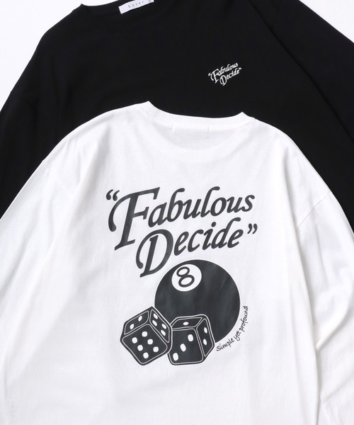 Lazar（ラザル）の「Lazar 別注 Ball ＆ Dice Tee/オーバーサイズ ストリート ワンポイント刺繍 バックプリント ロングスリーブTシャツ/ロンT/レディース メンズ（Tシャツ/カットソー・メンズ・ブラック系その他/ホワイト系その他2/ブラック系その他3/ブラック/ブラック系その他2/ホワイト系その他/ホワイト系その他3/ホワイト/ホワイト系その他4/ブラック系その他5/ホワイト系その他5/ホワイト系その他6/ブラック系その他4/ブラック系その他6・M/L/LL）」の7枚目の写真