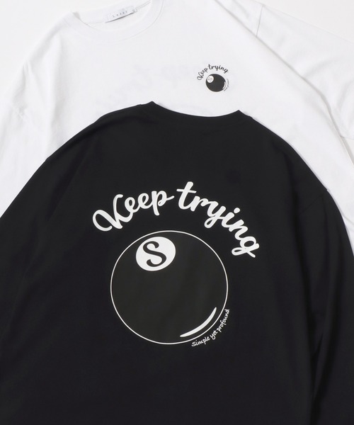 Lazar（ラザル）の「Lazar 別注 Ball ＆ Dice Tee/オーバーサイズ ストリート ワンポイント刺繍 バックプリント ロングスリーブTシャツ/ロンT/レディース メンズ（Tシャツ/カットソー・メンズ・ブラック系その他/ホワイト系その他2/ブラック系その他3/ブラック/ブラック系その他2/ホワイト系その他/ホワイト系その他3/ホワイト/ホワイト系その他4/ブラック系その他5/ホワイト系その他5/ホワイト系その他6/ブラック系その他4/ブラック系その他6・M/L/LL）」の10枚目の写真
