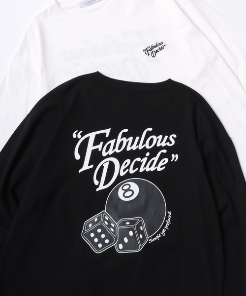Lazar（ラザル）の「Lazar 別注 Ball ＆ Dice Tee/オーバーサイズ ストリート ワンポイント刺繍 バックプリント ロングスリーブTシャツ/ロンT/レディース メンズ（Tシャツ/カットソー・メンズ・ブラック系その他/ホワイト系その他2/ブラック系その他3/ブラック/ブラック系その他2/ホワイト系その他/ホワイト系その他3/ホワイト/ホワイト系その他4/ブラック系その他5/ホワイト系その他5/ホワイト系その他6/ブラック系その他4/ブラック系その他6・M/L/LL）」の13枚目の写真