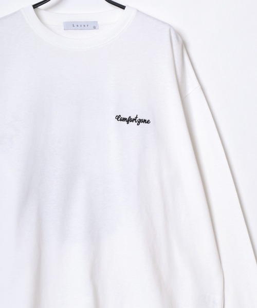 Lazar（ラザル）の「Lazar 別注 Ball ＆ Dice Tee/オーバーサイズ ストリート ワンポイント刺繍 バックプリント ロングスリーブTシャツ/ロンT/レディース メンズ（Tシャツ/カットソー・メンズ・ブラック系その他/ホワイト系その他2/ブラック系その他3/ブラック/ブラック系その他2/ホワイト系その他/ホワイト系その他3/ホワイト/ホワイト系その他4/ブラック系その他5/ホワイト系その他5/ホワイト系その他6/ブラック系その他4/ブラック系その他6・M/L/LL）」の22枚目の写真