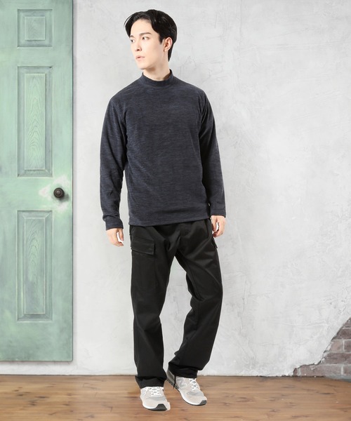 TopIsm（トップイズム）の「カチオン染めフリース モックネック カットソー（ニット/セーター・メンズ・チャコールグレー/ネイビー/杢グレー/ワインレッド・L/LL/M）」の7枚目の写真