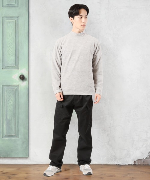 TopIsm（トップイズム）の「カチオン染めフリース モックネック カットソー（ニット/セーター・メンズ・チャコールグレー/ネイビー/杢グレー/ワインレッド・L/LL/M）」の6枚目の写真