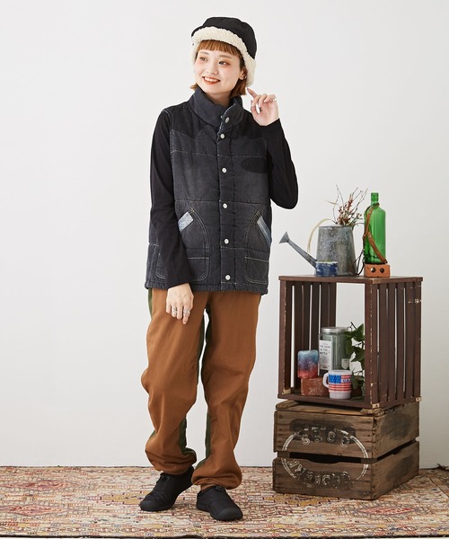 CUBE SUGAR(キューブシュガー)の「無地裏ボアフライトキャップ(キャップ・レディース・ブラウン/ブラック/アイボリー・M)」の5枚目の写真