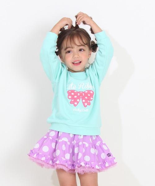 BABYDOLL（ベビードール）の「サガラトレーナー 8751K（スウェット・キッズ・チェリーピンク/マスタード/ベージュ/レッド/ブラック/チャコールグレー/パープル/オレンジ/アッシュグレー/ブルー/ネイビー/ライトグリーン系1・120cm/130cm/100cm/110cm/90cm）」の16枚目の写真