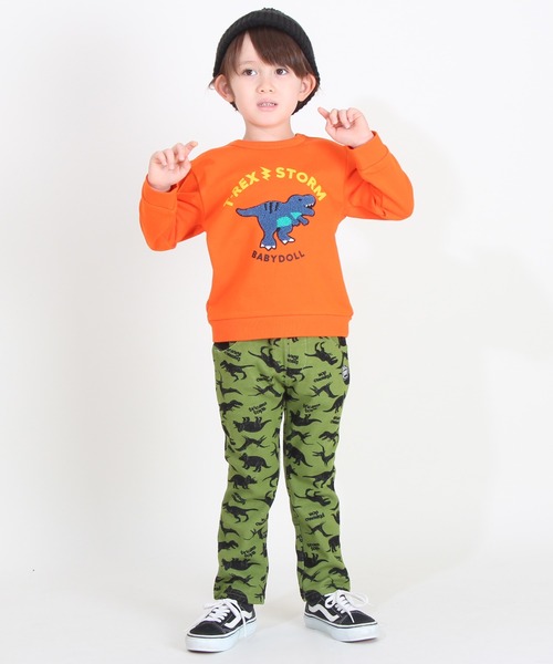 BABYDOLL（ベビードール）の「サガラトレーナー 8751K（スウェット・キッズ・チェリーピンク/マスタード/ベージュ/レッド/ブラック/チャコールグレー/パープル/オレンジ/アッシュグレー/ブルー/ネイビー/ライトグリーン系1・120cm/130cm/100cm/110cm/90cm）」の22枚目の写真