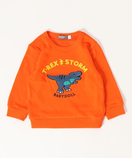 BABYDOLL（ベビードール）の「サガラトレーナー 8751K（スウェット・キッズ・チェリーピンク/マスタード/ベージュ/レッド/ブラック/チャコールグレー/パープル/オレンジ/アッシュグレー/ブルー/ネイビー/ライトグリーン系1・120cm/130cm/100cm/110cm/90cm）」の20枚目の写真