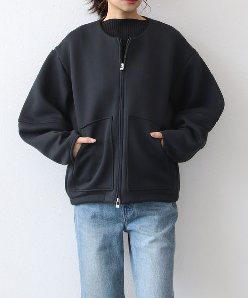 コクーンシルエットZIPダンボールジャケット