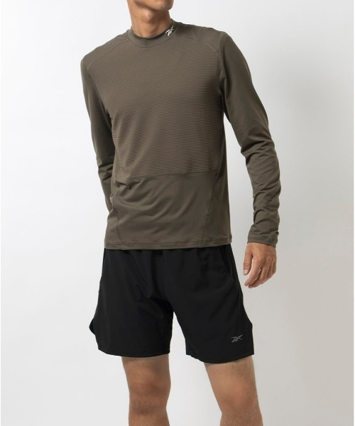 Reebok(リーボック)の「TW+グラフェン ロングスリーブTシャツ / TW+GRAPHENE LS(Tシャツ/カットソー・メンズ・カーキブラウン/ブラック・X-SMALL/XX-LARGE/SMALL/X-LARGE/MEDIUM/LARGE)」の1枚目の写真