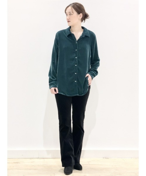 GAP（ギャップ）の「ベルベット ボーイフレンドシャツ（シャツ 