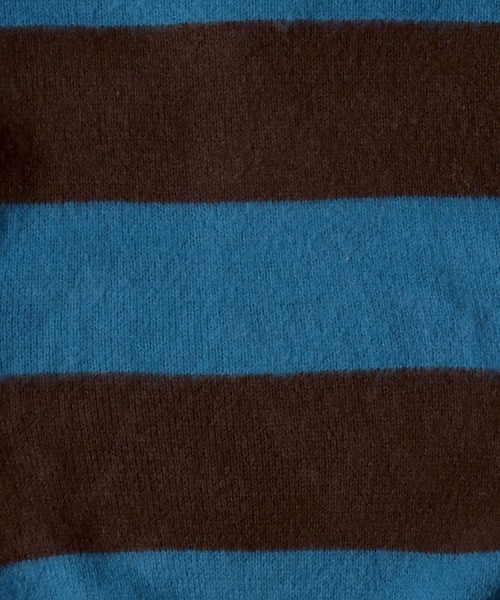 SITRY(シトリー)の「mohair style border crew knit sweater/モヘア ライク ボーダー クルーネック ニット(ニット/セーター・メンズ・オフホワイト/ブルー/グリーン・M/L)」の8枚目の写真