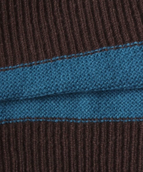 SITRY(シトリー)の「mohair style border crew knit sweater/モヘア ライク ボーダー クルーネック ニット(ニット/セーター・メンズ・オフホワイト/ブルー/グリーン・M/L)」の11枚目の写真
