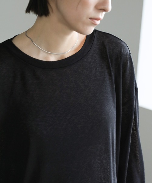 select MOCA（セレクトモカ）の「スラブシアークルーネックトップス（T