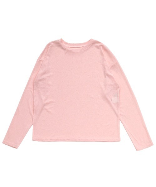 select MOCA(セレクトモカ)の「スラブシアークルーネックトップス(Tシャツ/カットソー・レディース・ピンク/サックスブルー/ブラック/オフホワイト/グレイッシュブルー/スミクロ/ライトイエロー・FREE/SMALL)」の8枚目の写真