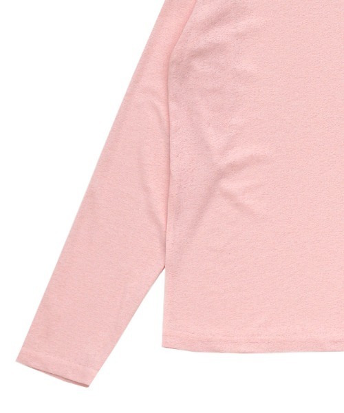 select MOCA(セレクトモカ)の「スラブシアークルーネックトップス(Tシャツ/カットソー・レディース・ピンク/サックスブルー/ブラック/オフホワイト/グレイッシュブルー/スミクロ/ライトイエロー・FREE/SMALL)」の14枚目の写真