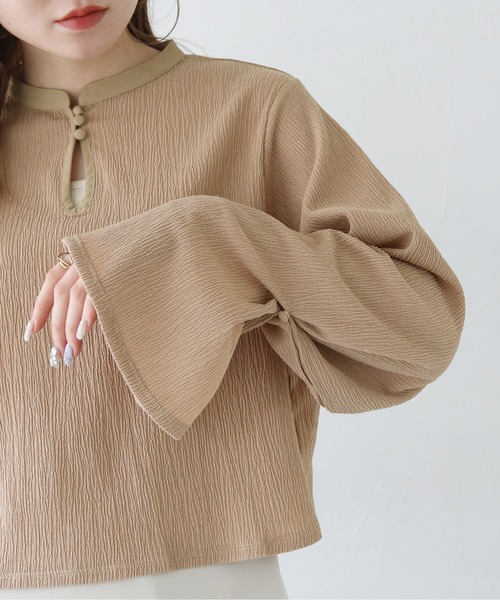 CLEIO(クレイオ)の「【CLEIO】袖フレア涙開きブラウス/SLEEVE FLARE TEARDROP BLOUSE/980-11624(シャツ/ブラウス・レディース・アイボリー/ベージュ・FREE)」の15枚目の写真