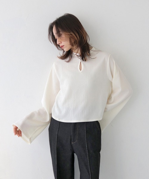 CLEIO(クレイオ)の「【CLEIO】袖フレア涙開きブラウス/SLEEVE FLARE TEARDROP BLOUSE/980-11624(シャツ/ブラウス・レディース・アイボリー/ベージュ・FREE)」の19枚目の写真