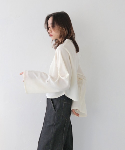 CLEIO(クレイオ)の「【CLEIO】袖フレア涙開きブラウス/SLEEVE FLARE TEARDROP BLOUSE/980-11624(シャツ/ブラウス・レディース・アイボリー/ベージュ・FREE)」の20枚目の写真
