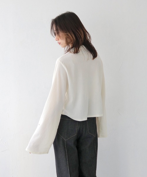 CLEIO(クレイオ)の「【CLEIO】袖フレア涙開きブラウス/SLEEVE FLARE TEARDROP BLOUSE/980-11624(シャツ/ブラウス・レディース・アイボリー/ベージュ・FREE)」の21枚目の写真