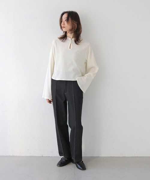 CLEIO(クレイオ)の「【CLEIO】袖フレア涙開きブラウス/SLEEVE FLARE TEARDROP BLOUSE/980-11624(シャツ/ブラウス・レディース・アイボリー/ベージュ・FREE)」の22枚目の写真