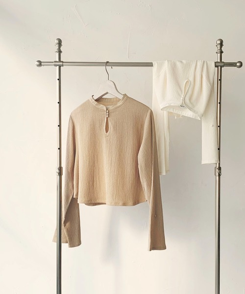 CLEIO(クレイオ)の「【CLEIO】袖フレア涙開きブラウス/SLEEVE FLARE TEARDROP BLOUSE/980-11624(シャツ/ブラウス・レディース・アイボリー/ベージュ・FREE)」の5枚目の写真