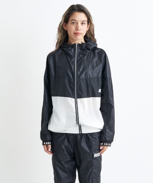 【セール】STAY TRUE JACKET/ロキシー撥水カラーブロッキングリラックスサイズナイロンブルゾン（ナイロンジャケット）｜ROXY（ロキシー）