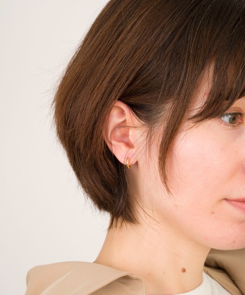 BRIE LEON（ブリーレオン）の「【BRIE LEON/ブリーレオン】フープピアス　ゴールド　シルバー（ピアス（両耳用）・レディース・ゴールド/シルバー・FREE）」の8枚目の写真