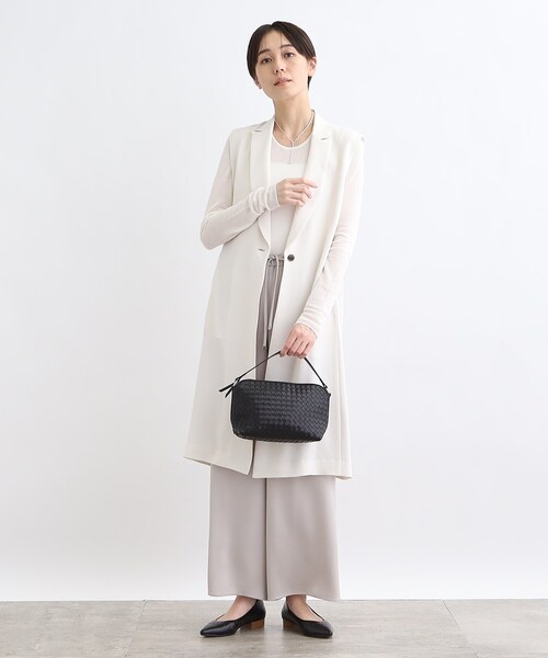 INDIVI(インディヴィ)の「◆【合皮/2WAY】クロス編みバッグ(ハンドバッグ・レディース・ブラック/ライトブルー・00)」の10枚目の写真
