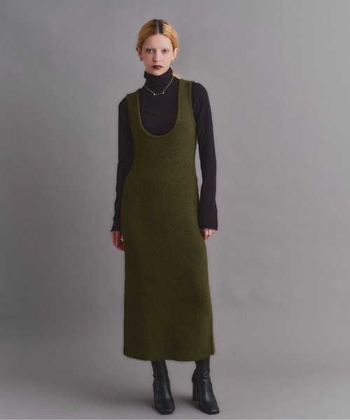 led.tokyo（レッドトウキョウ）の「【led.tokyo】2WAY KNIT SLIT OP（ワンピース・レディース・カーキ/グリーン・FREE）」の2枚目の写真