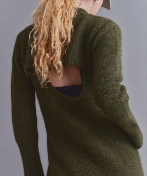 led.tokyo（レッドトウキョウ）の「【led.tokyo】2WAY KNIT SLIT OP（ワンピース・レディース・カーキ/グリーン・FREE）」の9枚目の写真