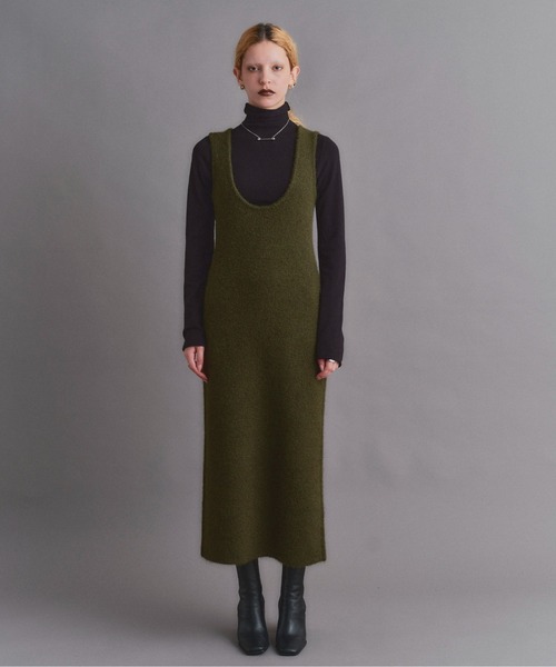 led.tokyo（レッドトウキョウ）の「【led.tokyo】2WAY KNIT SLIT OP（ワンピース・レディース・カーキ/グリーン・FREE）」の5枚目の写真