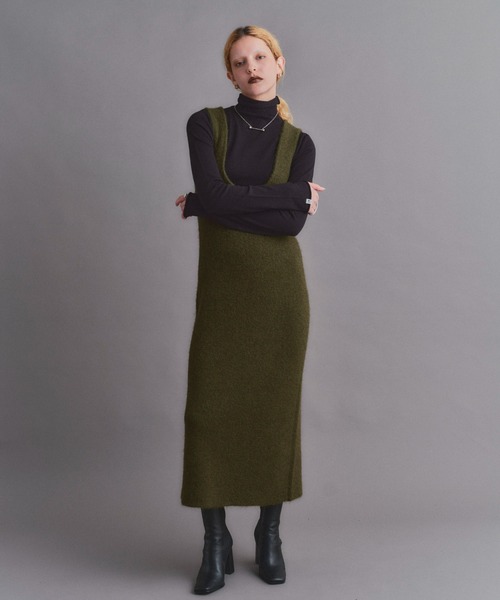 led.tokyo（レッドトウキョウ）の「【led.tokyo】2WAY KNIT SLIT OP（ワンピース・レディース・カーキ/グリーン・FREE）」の4枚目の写真