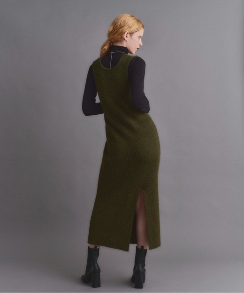 led.tokyo（レッドトウキョウ）の「【led.tokyo】2WAY KNIT SLIT OP（ワンピース・レディース・カーキ/グリーン・FREE）」の6枚目の写真